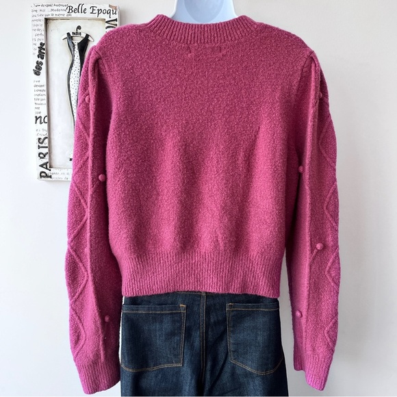 Elodie Purple Pullover Textured Sweater Size XL - Picture 5 of 9